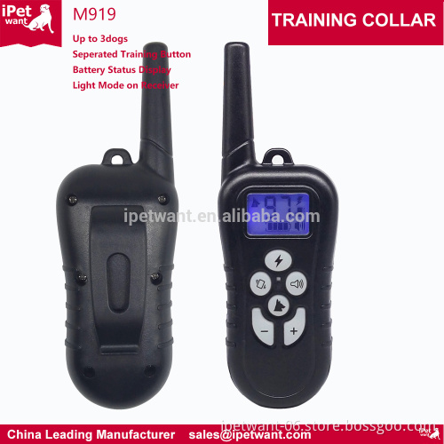 Market New 3DOGS 900MHZ 300Yard Waterproof and Rechargeable Pet Dog Training Collar with Electric Shock and Vibration